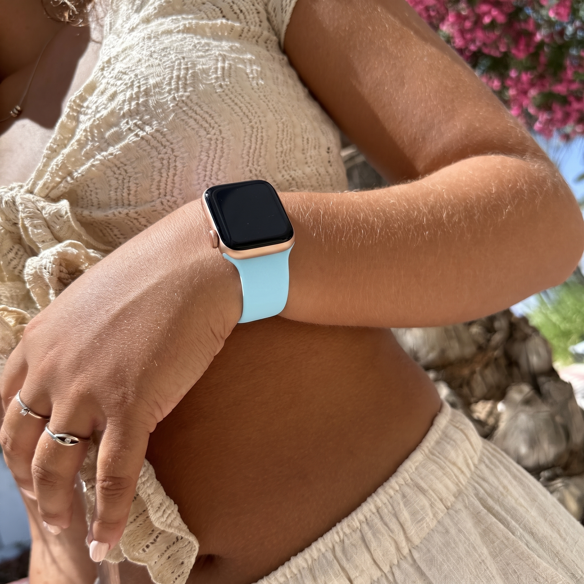 xoxo Wildhearts Apple Watch Silicone Strap (Light Blue)