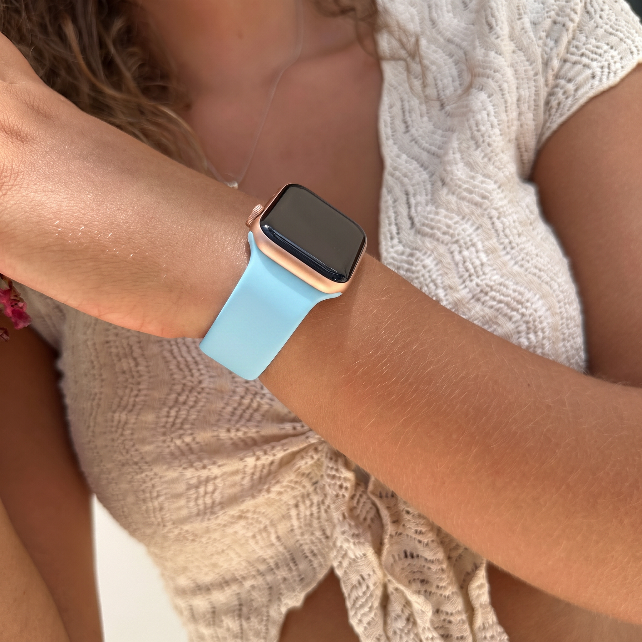 xoxo Wildhearts Apple Watch Silicone Strap (Light Blue)