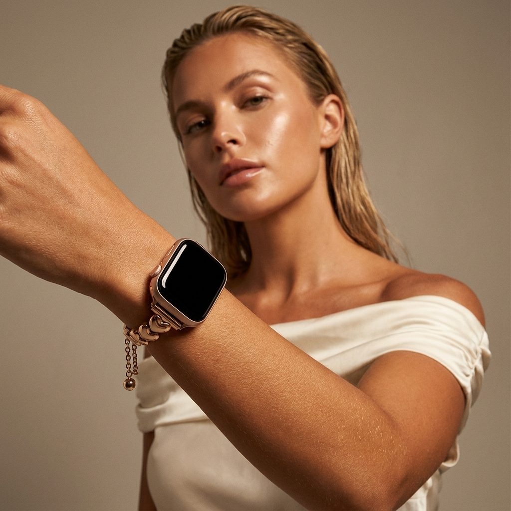 xoxo Wildhearts Apple Watch Steel Strap 'Hearts' (Rose Gold)
