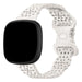 Fitbit Versa 4 Patterned Silicone Strap (Off-White)