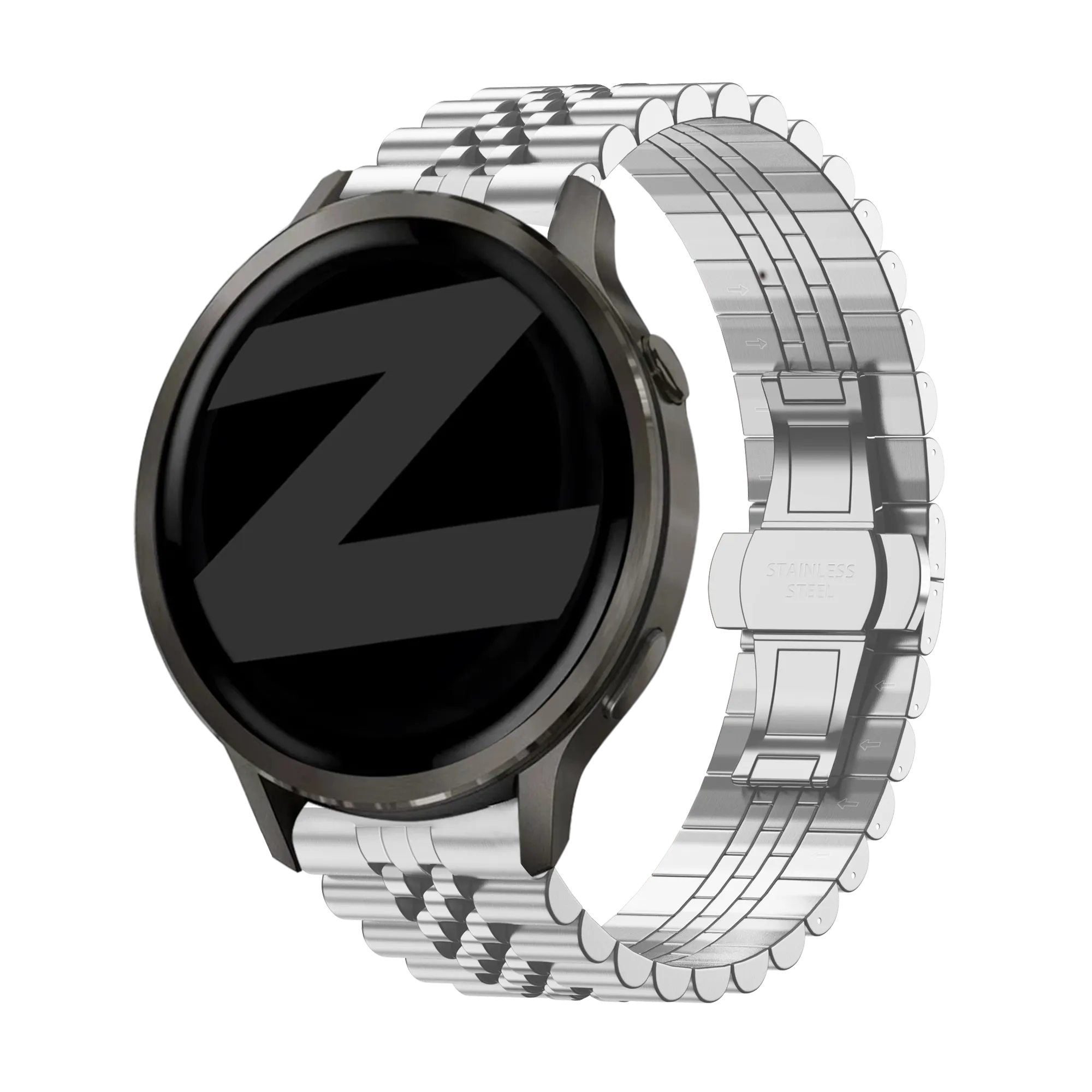 Bandz Garmin Forerunner 170 Steel Strap 'Jubilee' (Silver)