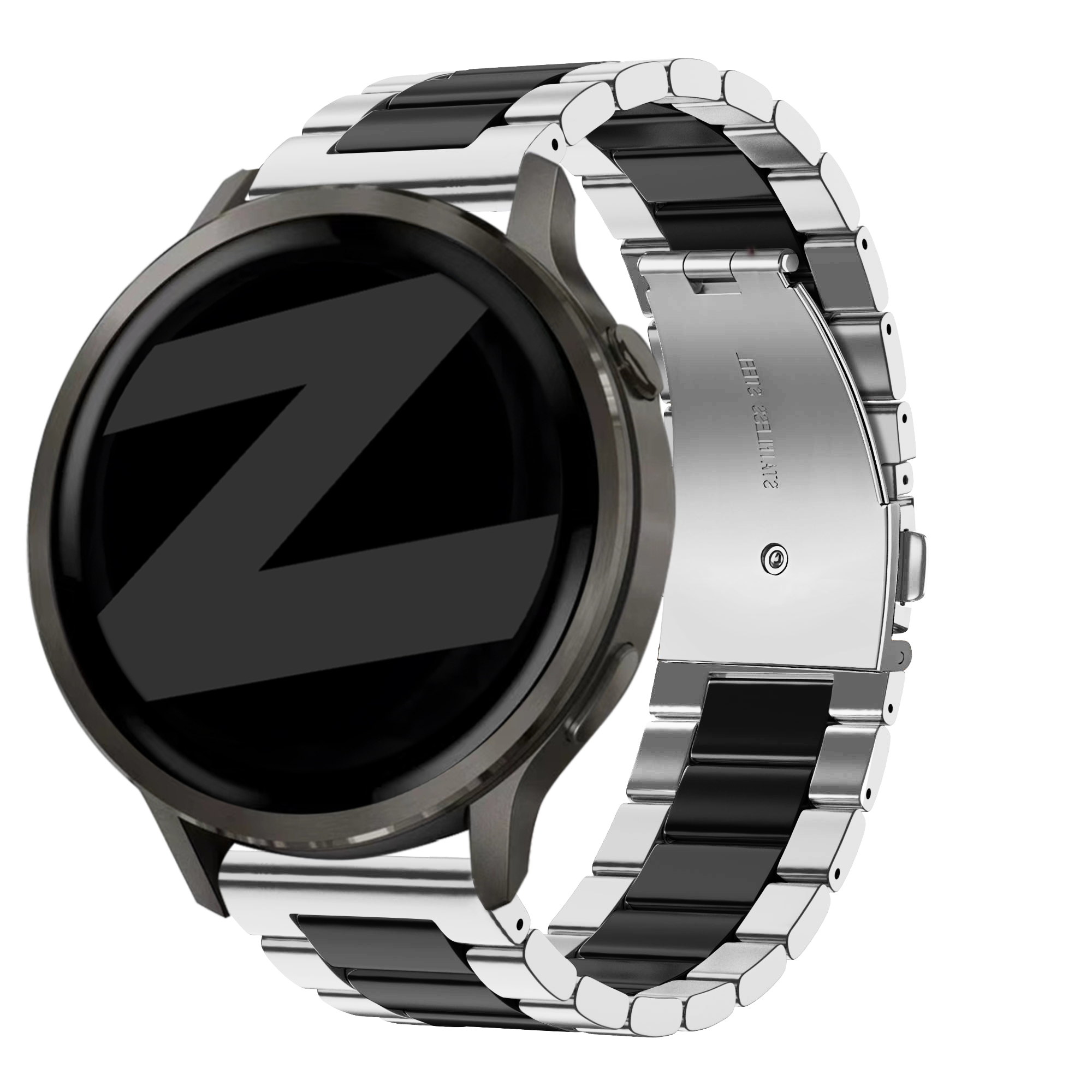 Bandz Garmin Bounce 2 Steel Strap 'Classic' (Silver/Black)