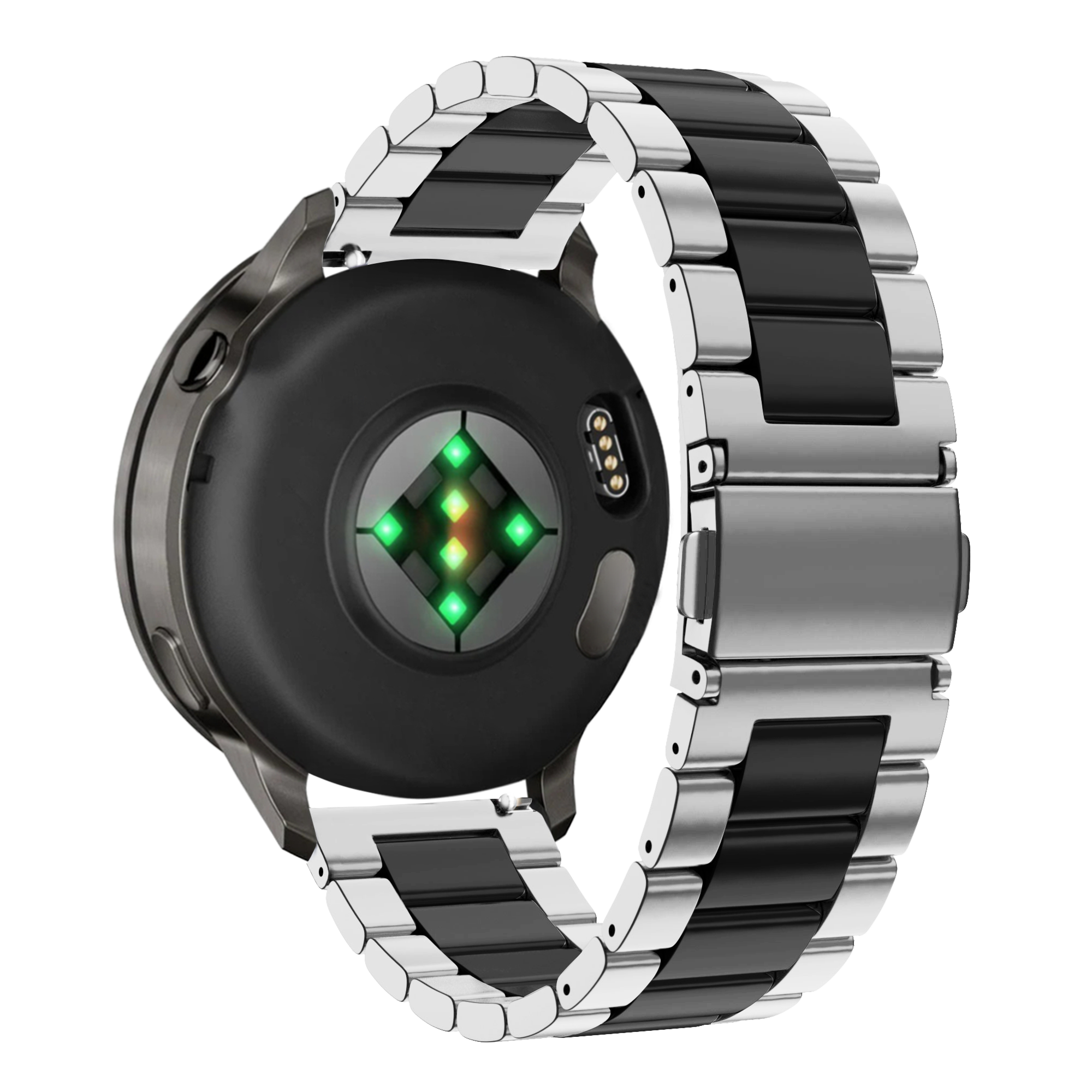 Bandz Garmin Bounce 2 Steel Strap 'Classic' (Silver/Black)