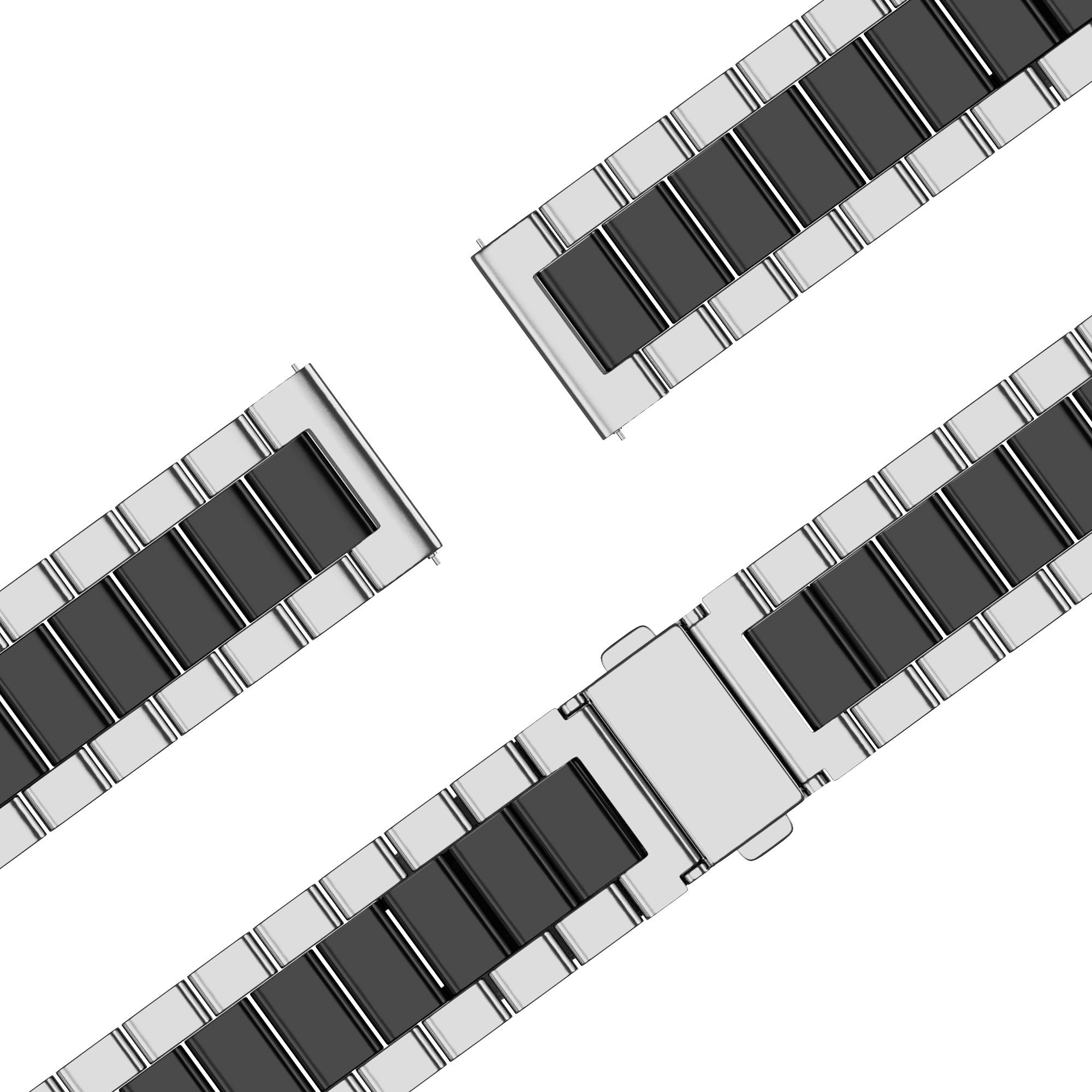 Bandz Garmin Venu 2 Steel Strap 'Classic' (Silver/Black)