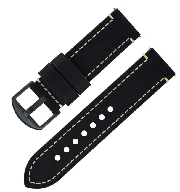 Watch GT 5 - 41mm Genuine Leather Strap (Black) 