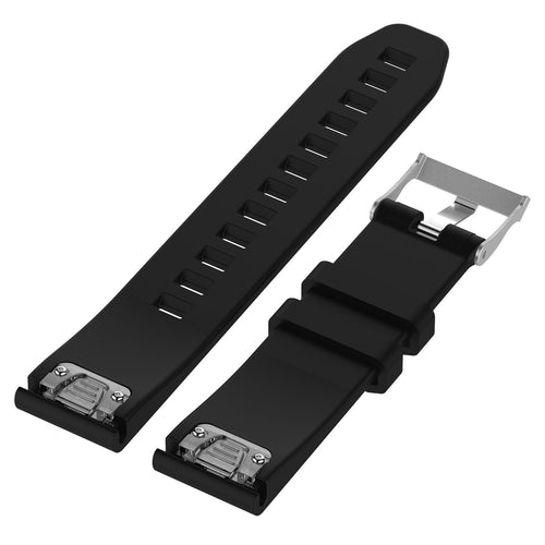 Garmin D2 Mach 2 - 47mm Glossy Silicone Strap (Black)