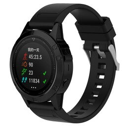 Garmin Instinct 3 - 45mm Glossy Silicone Strap (Black)