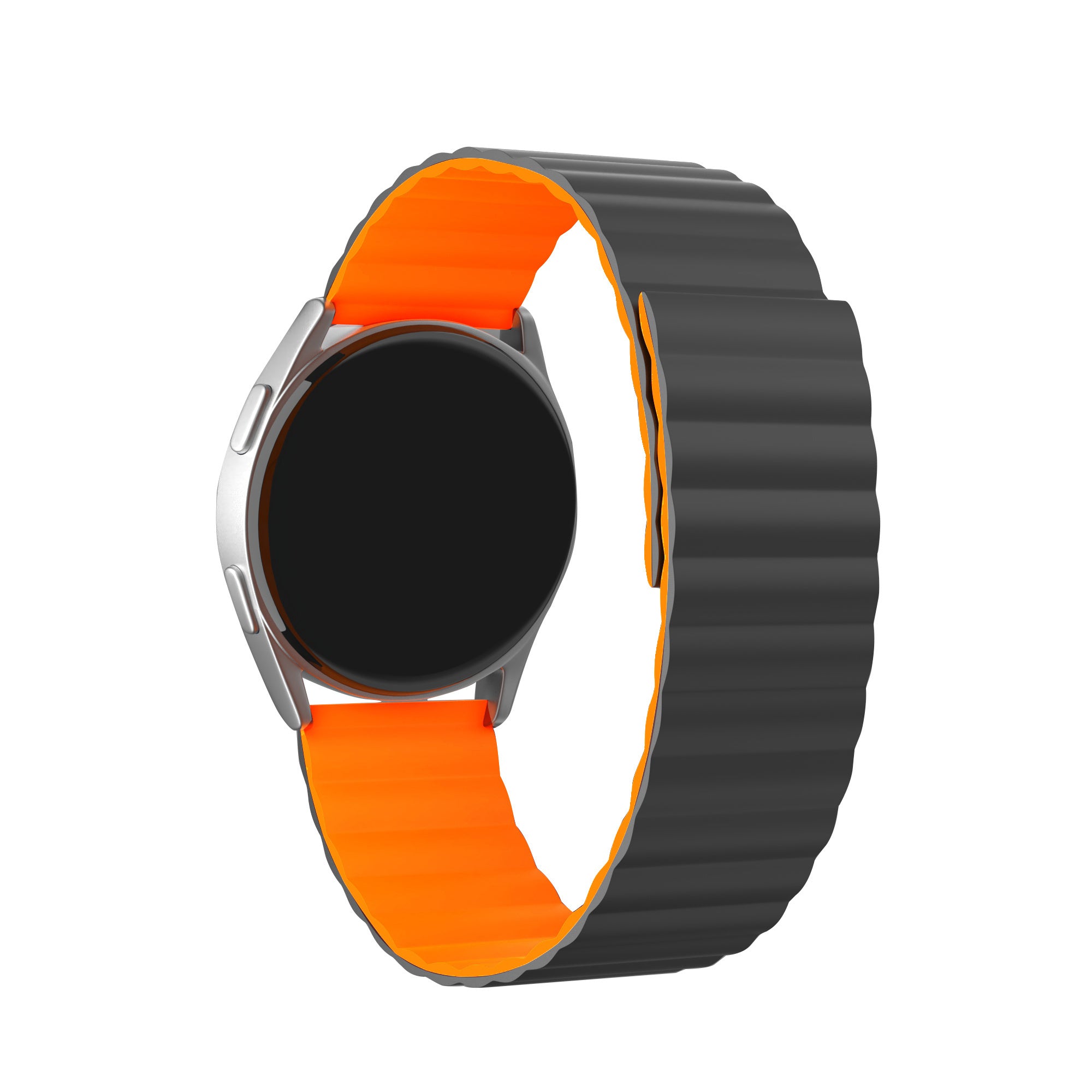 Polar Unite Magnetic Silicone Strap (Black/Orange)