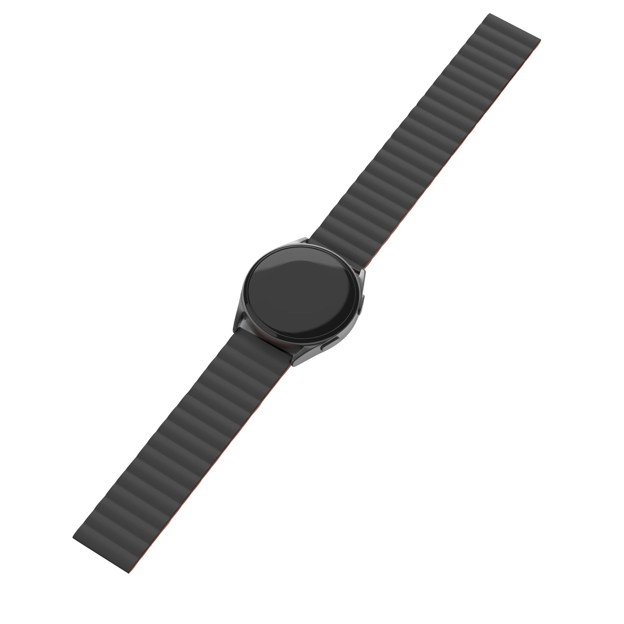 Polar Unite Magnetic Silicone Strap (Black/Orange)