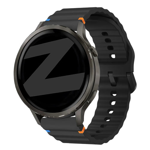 Bandz Garmin Forerunner 255 Silicone Strap 'Wave' (Black)