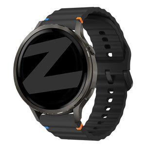 Bandz Garmin Forerunner 645 Silicone Strap 'Wave' (Black)