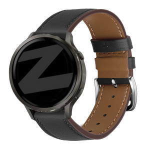 Bandz Garmin Vivoactive 4 Leather Strap 'Deluxe' (Black)