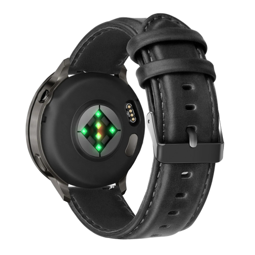 Bandz Garmin Vivomove Style Leather Strap 'Classic' (Black)