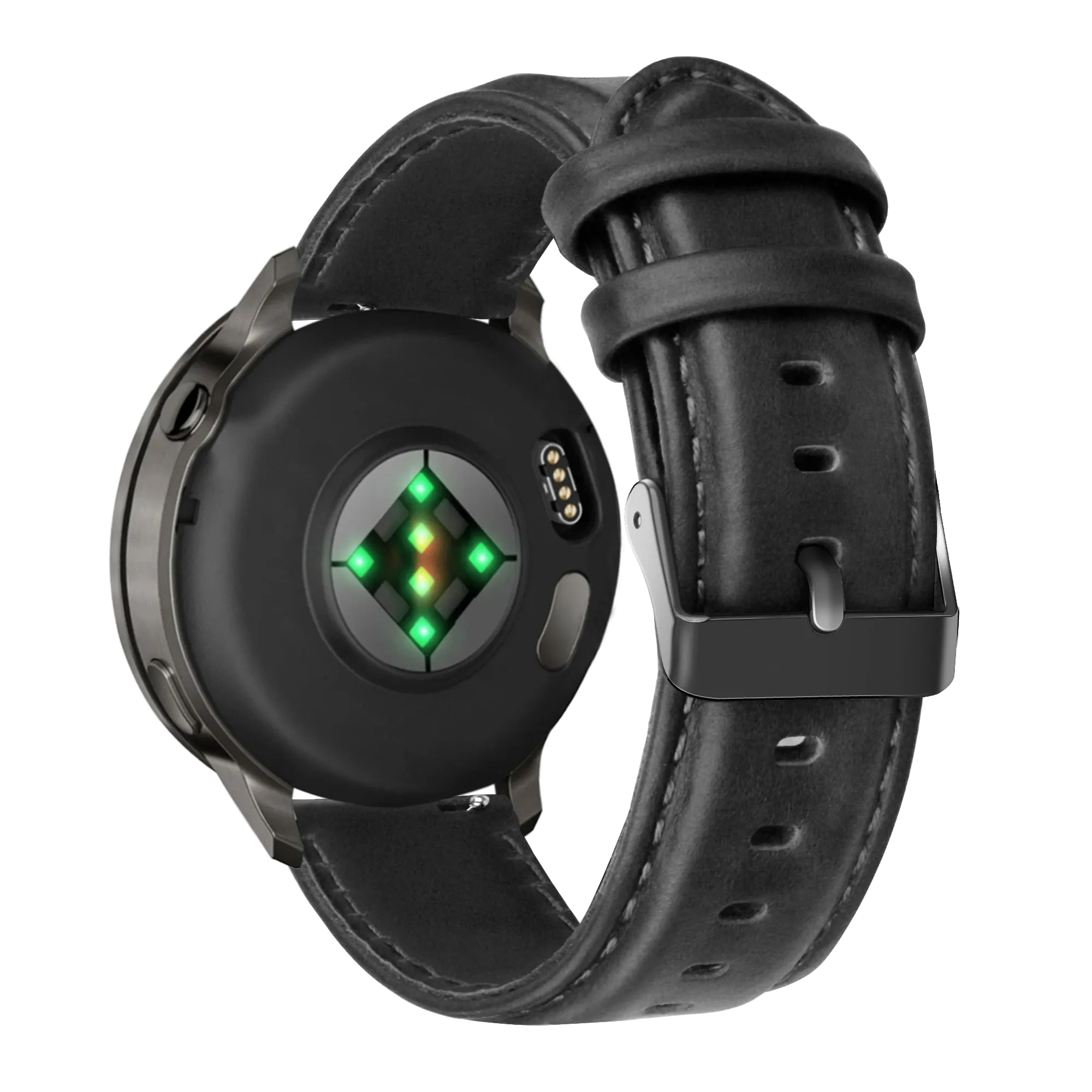 Bandz Garmin Forerunner 70 Leather Strap 'Classic' (Black)