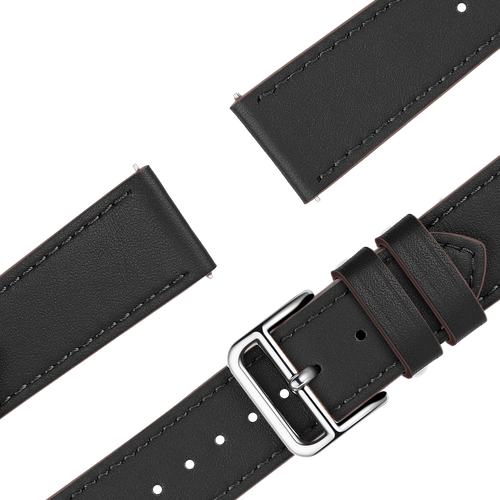 Bandz Garmin Forerunner 265s Leather Strap 'Deluxe' (Black)