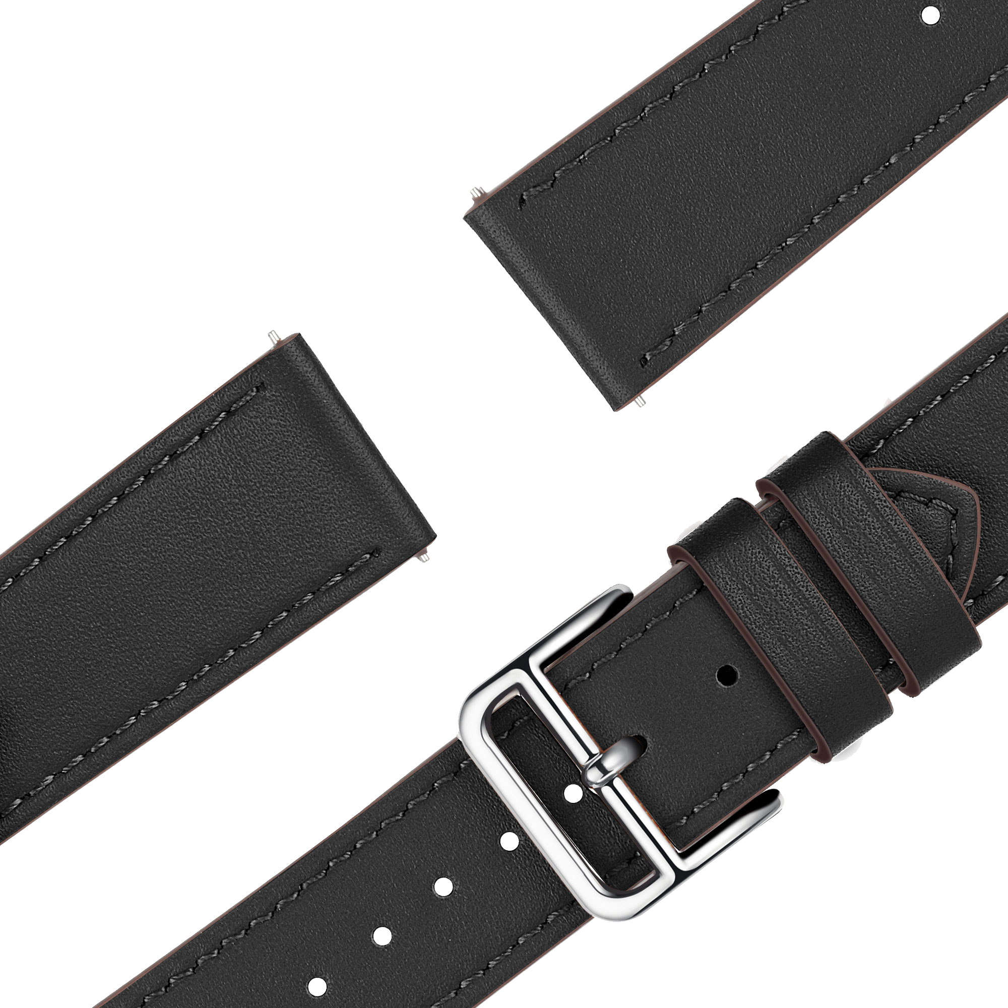 Bandz Garmin Forerunner 265s Leather Strap 'Deluxe' (Black)