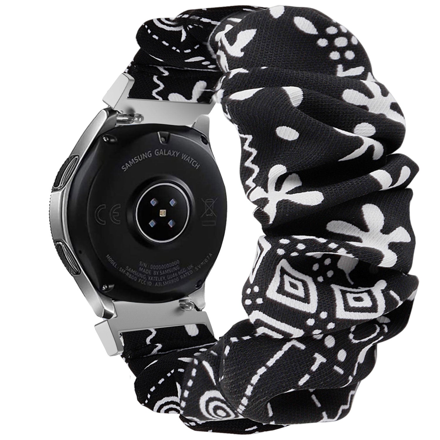 Samsung Galaxy Watch 4 44mm Scrunchie Strap (Black Mix)